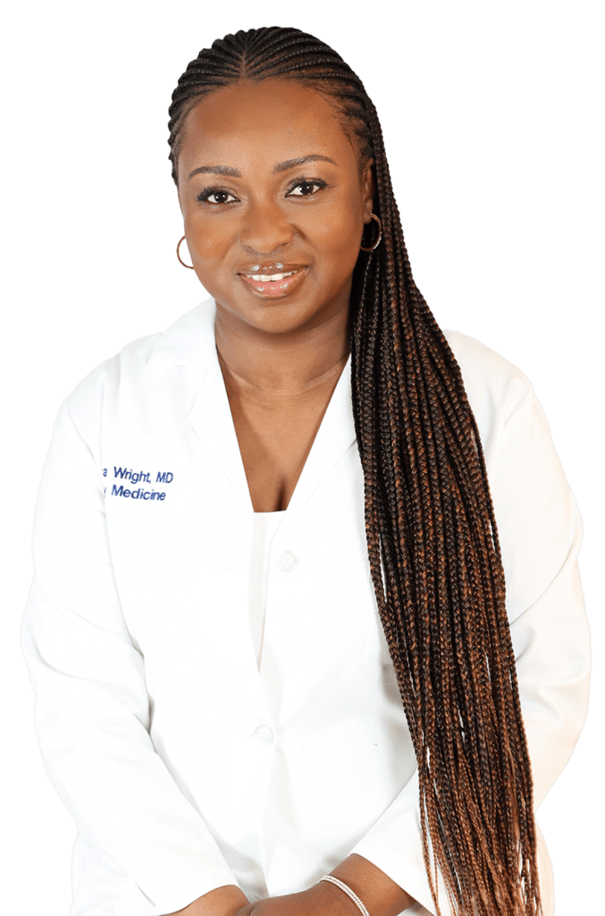Dr. Jessica Wright, board-certified family physician at RightCare Family Medicine in Raleigh, NC
